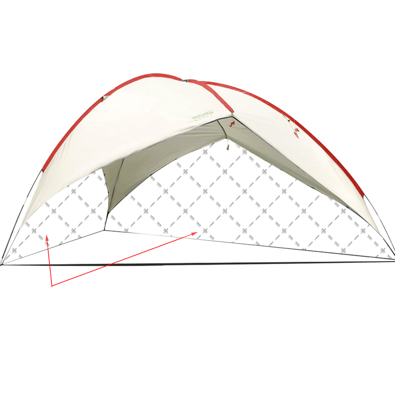 Outdoor Sun Shade Tent Camping Tent Breathable Sun-Resistant Tear-Resistant Fabric Waterproof Beach Tent Sunshade - MRSLM