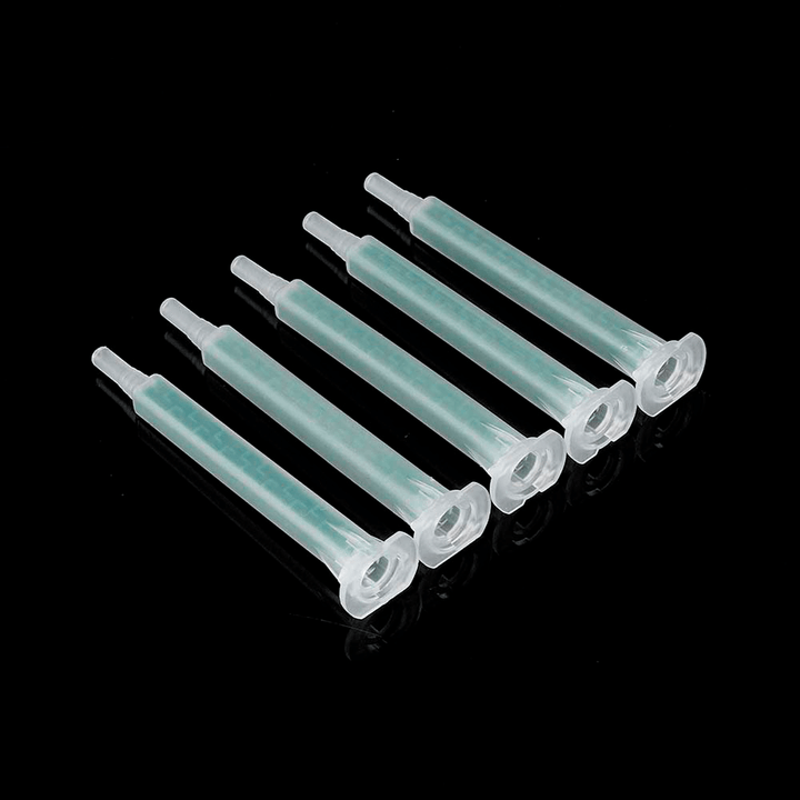 5Pcs/Set 50Ml 4:1 AB Glue Tube Dual Glue Cartridge Two Component Dispenser Tube with Mixing Tube Mixing Syringe for Industrial Glue Applicator - MRSLM