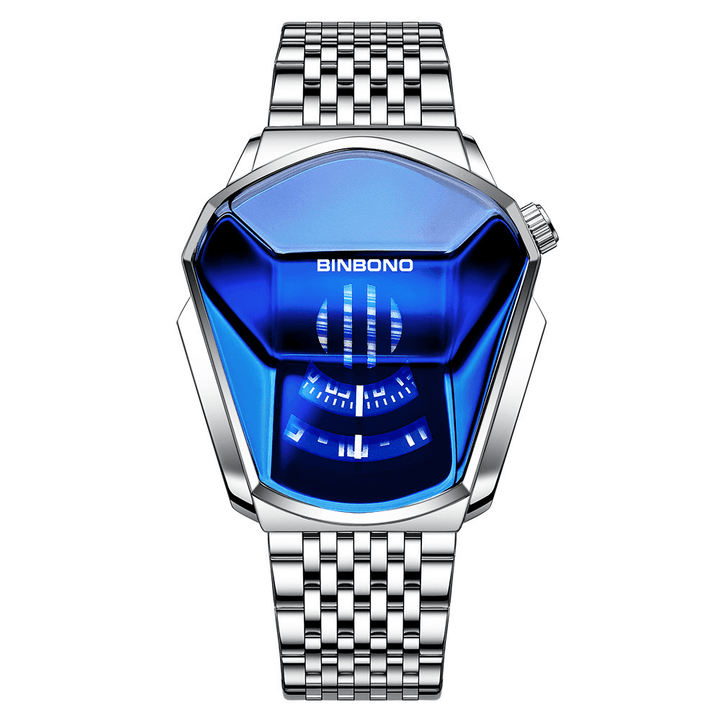 Business Rhombus Science Fiction Dial Waterproof Men Quartz Watch - MRSLM