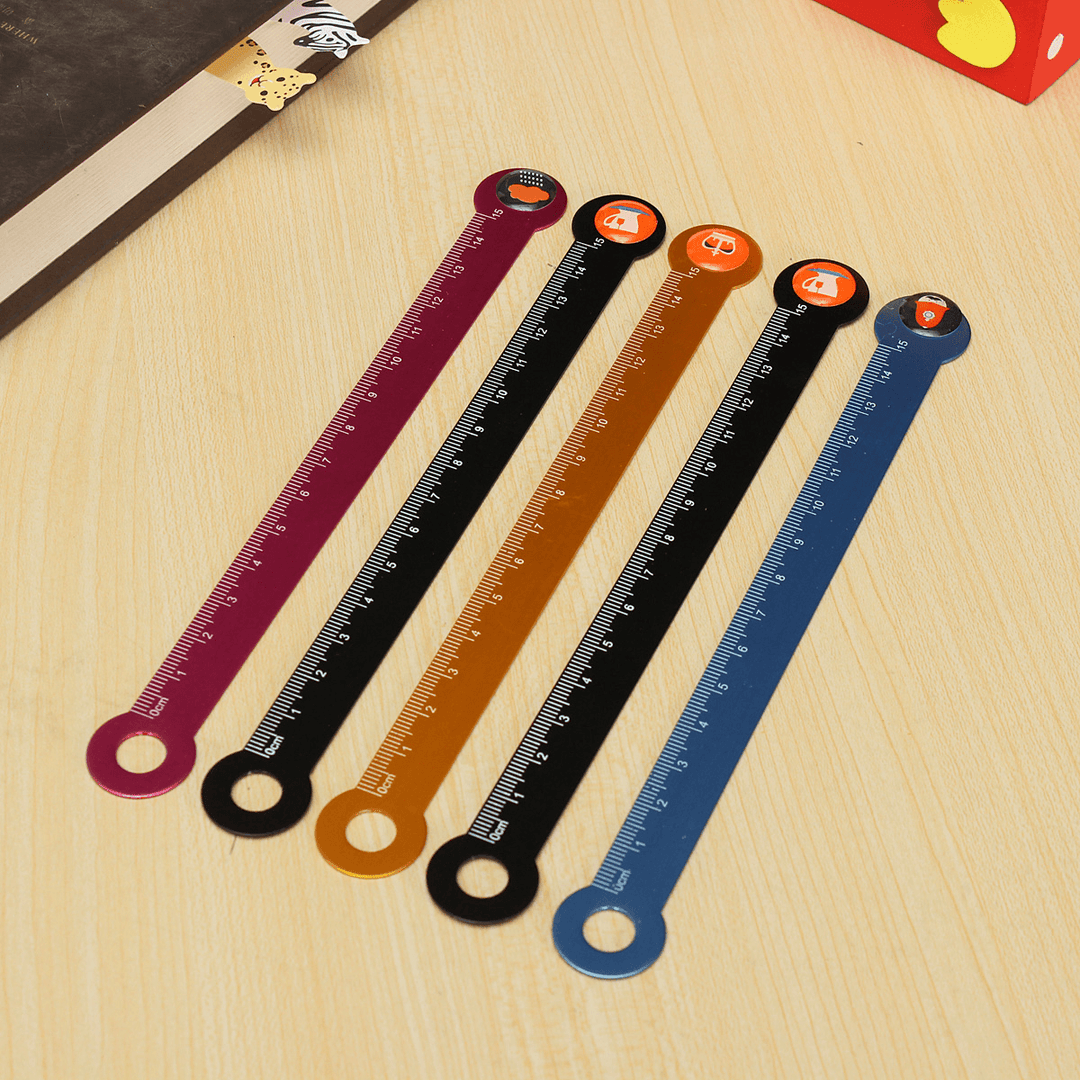 Kids Student Study Stationery Measuring Ruler Scale Measure Tools Cute Aluminum Straight Ruler - MRSLM