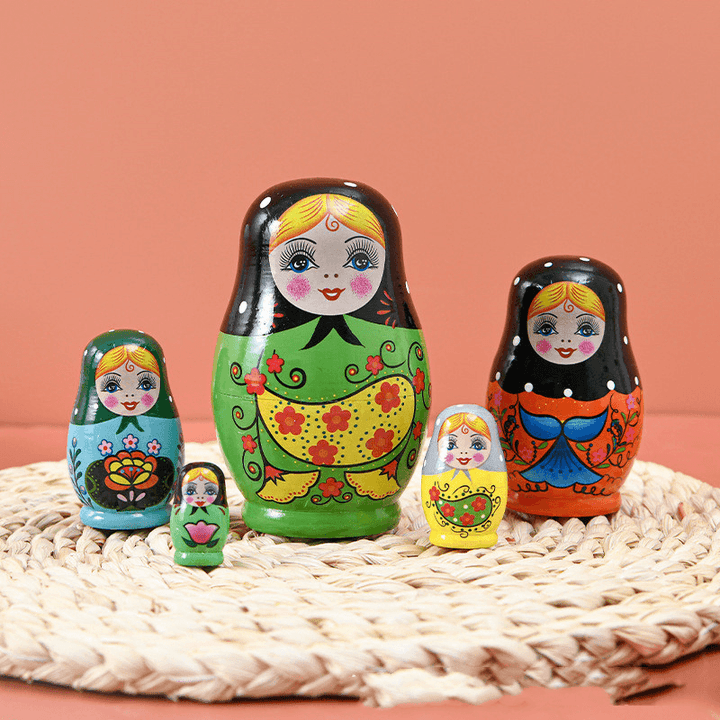 Wooden Russian Five Layer Matryoshka Crafts - MRSLM