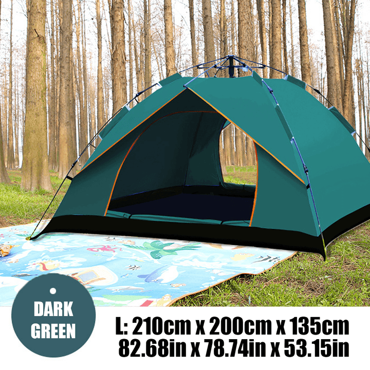 Ipree® 3-5 People Waterproof Camping Tent 210T PU Fabric UV Protectionof Tent for Outdoor Travel Hiking Camping - MRSLM