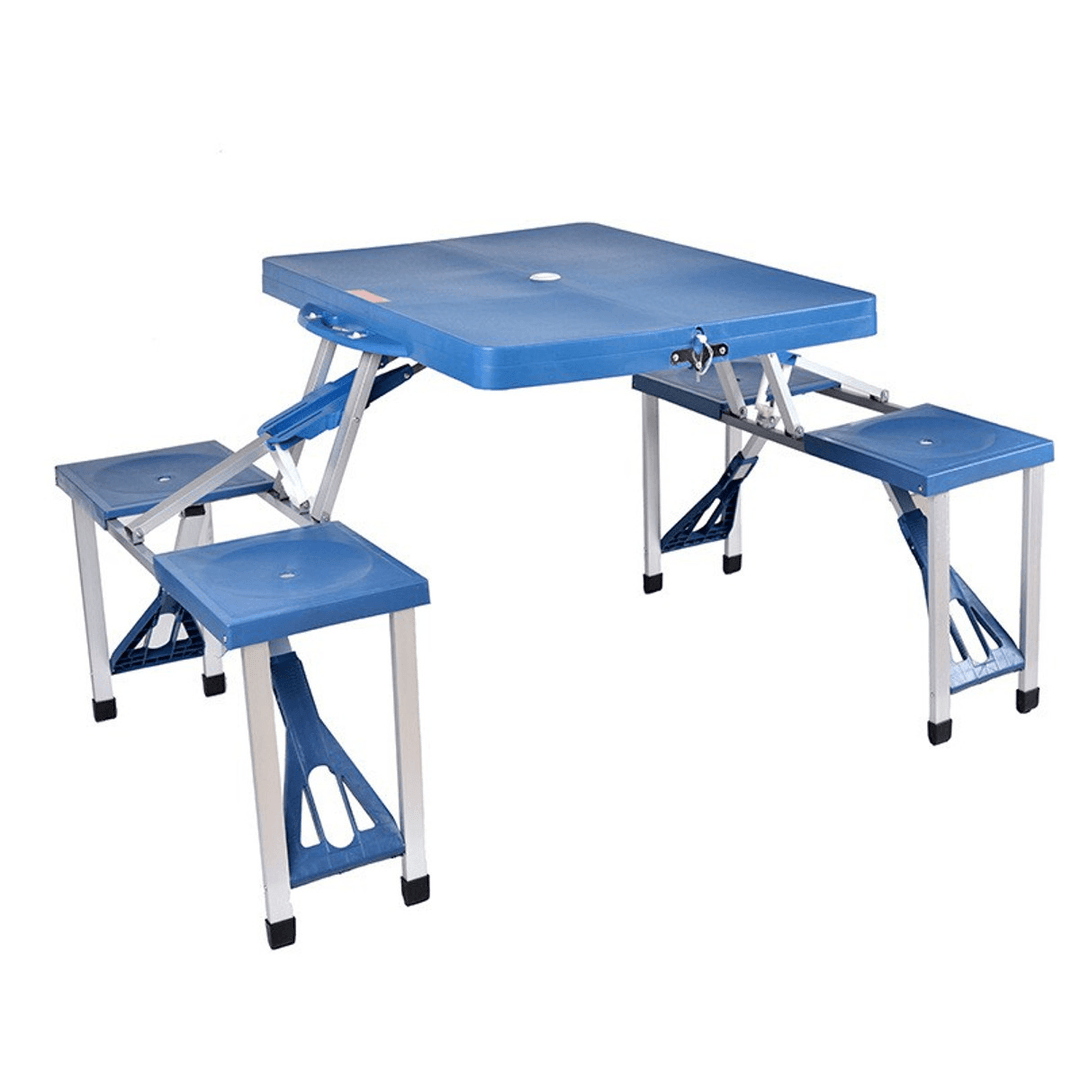 Aluminum Picnic Camping Foldable Table Bench Seat Outdoor Portable Folding 4-Seats - MRSLM