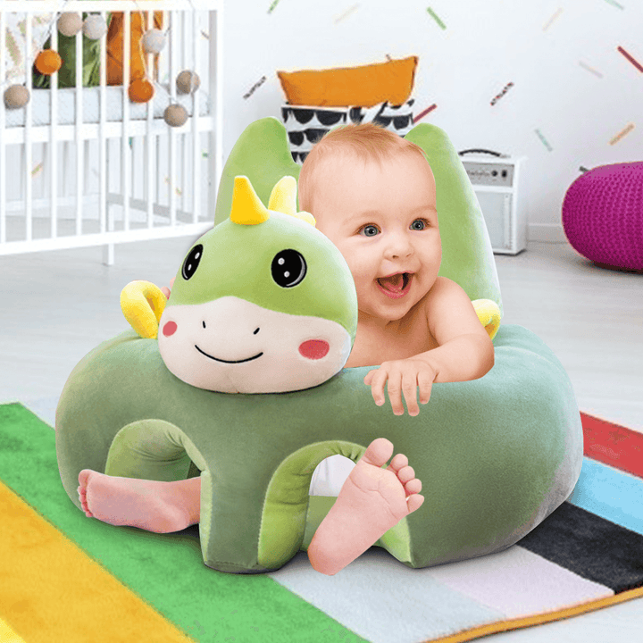 21.65" Animals Shape Non-Slip＆Washable Sofa Baby Learning Chair Soft Seat Protector No Filling Comfortable Cute Children Chair Kids Gift - MRSLM