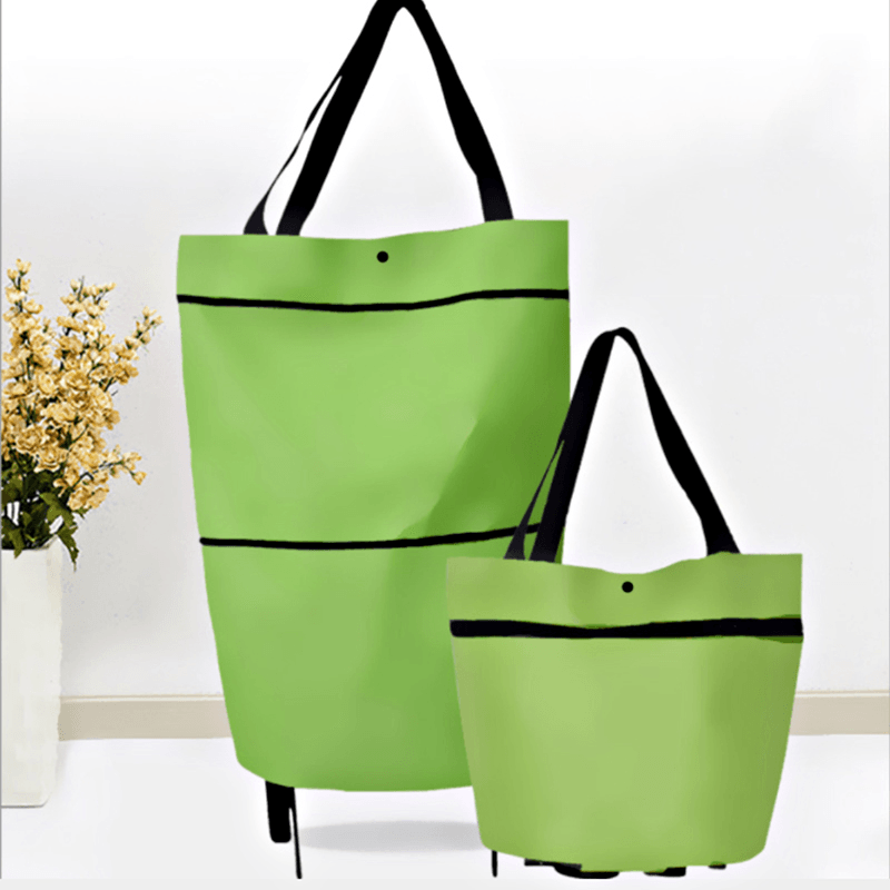 25L Portable Folding Shopping Trolley Cart Storage Bag Wheel Luggage Basket Outdoor Travel - MRSLM