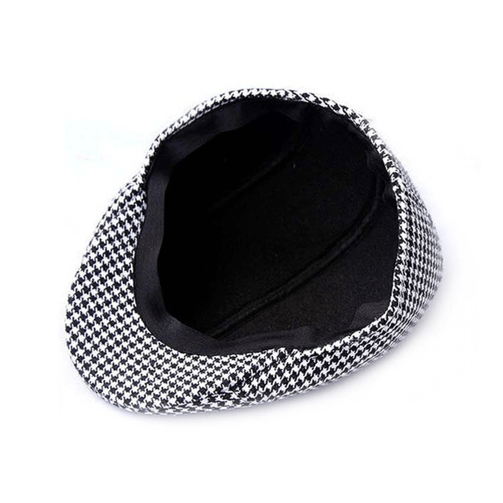 Grid Parent-Child Woolen Beret Casual Houndstooth Hat - MRSLM