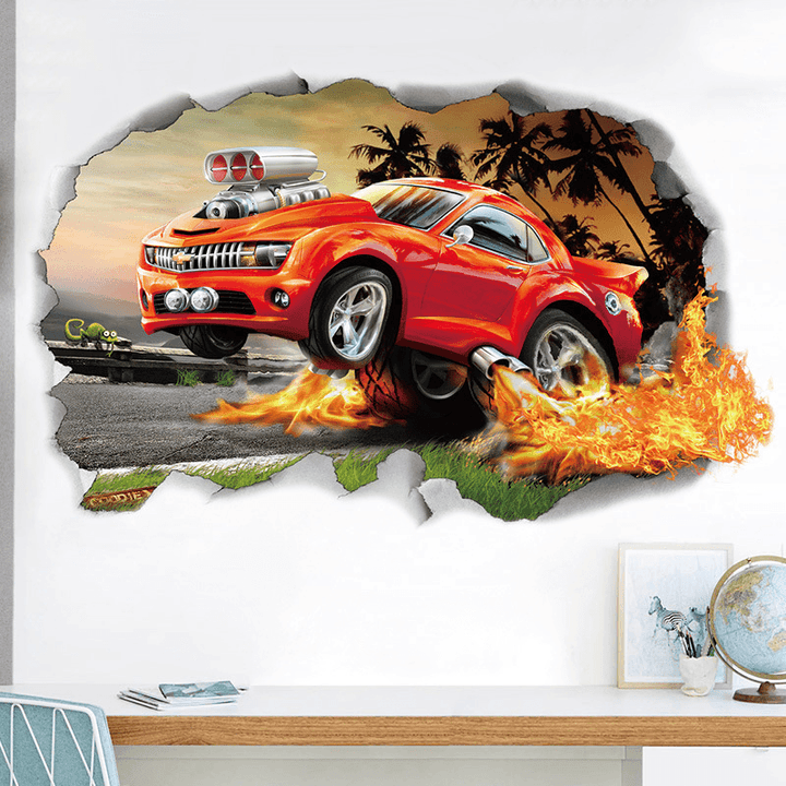 Miico 3D Creative PVC Wall Stickers Home Decor Mural Art Removable Car Wall Decals - MRSLM