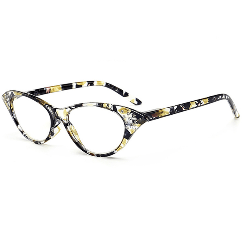 Women Cat Eye Flower Frame Reading Glasses - MRSLM