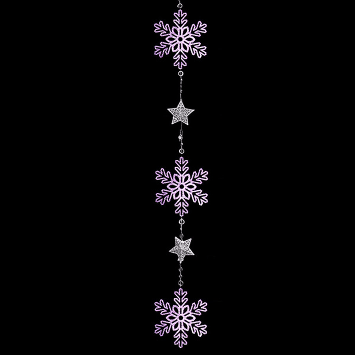 Christmas Star Snowflake Garland Hanging Pendant Tree Party Window Door Decoration - MRSLM