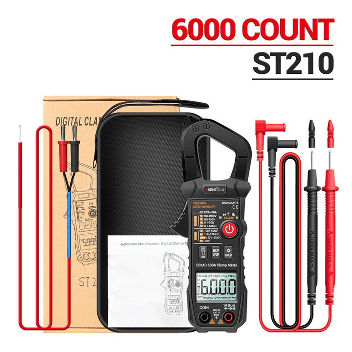 ANENG ST210 Professional AC/DC 600A Current Tester Digital Multimeter Clamp Meter 6000 Counts True RMS Ampere Meter for Eletric - MRSLM