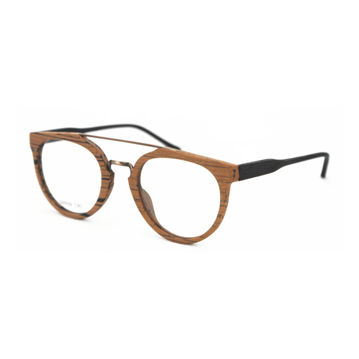 Classic Wood Grain Eyeglass Frame - MRSLM