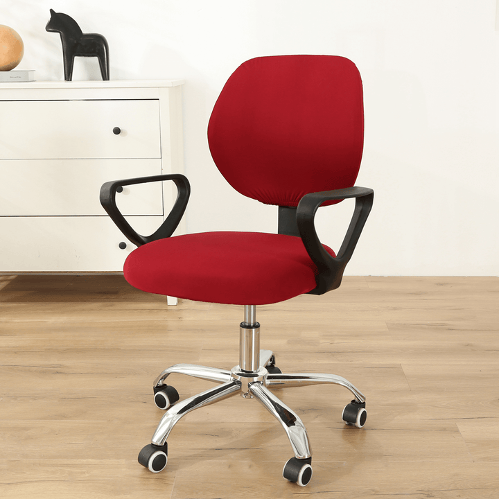 Elastic Swivel Computer Chair Seat Back Cover Office Armchair Decor Protector - MRSLM