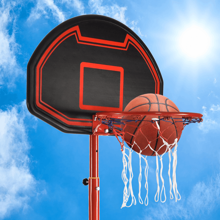 [US Direct] 1.6-2.1M Adjustable Basketball Hoops Portable Backboard Stand Basketball System Kids Adult Game Garden Patio - MRSLM