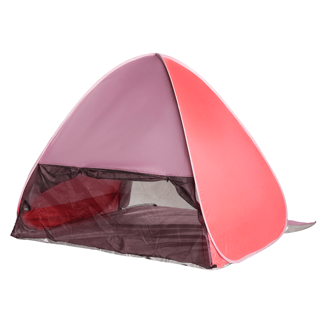 Outdoor Camping Waterproof Beach Tent Uv-Proof Sunshade Tent for 2 Person Portable Automatic Folding Tent Shelter - MRSLM