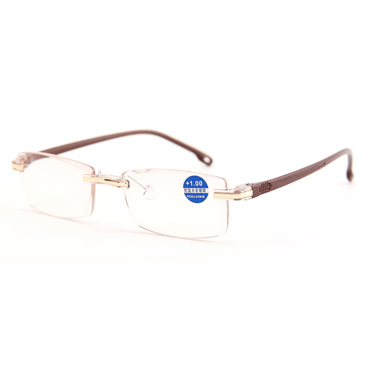 Women round Rimless Reader Reading Glasses - MRSLM