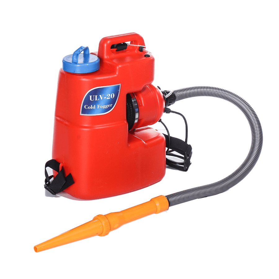 110V 20L 2200W Portable Electric Cold Fogger ULV Sprayer Nebulizer Hotels Residence Community Office Industrial Disinfection Sterilization Insecticidfarming US Plug - MRSLM