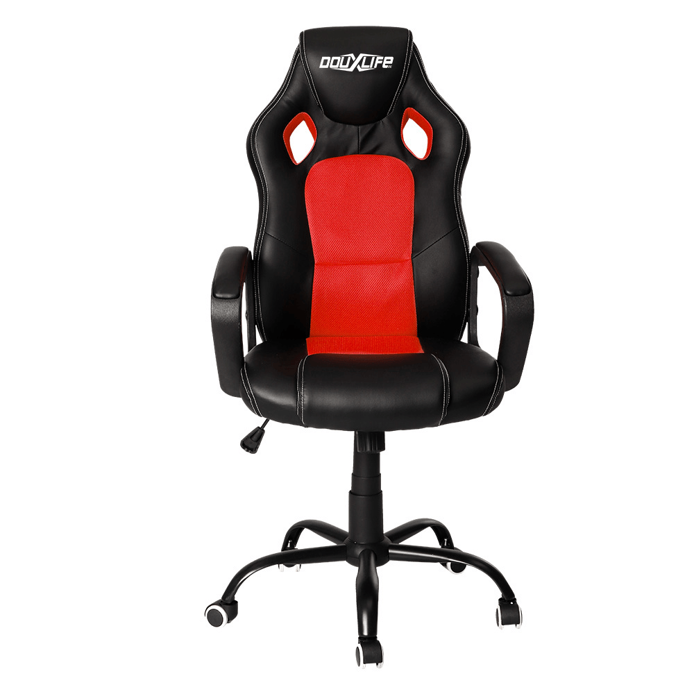 Douxlife® Classic GC-CL01 Gaming Chair Flexible Rocking Design with PU Material High Breathability Mesh Widened Seat for Home Office - MRSLM