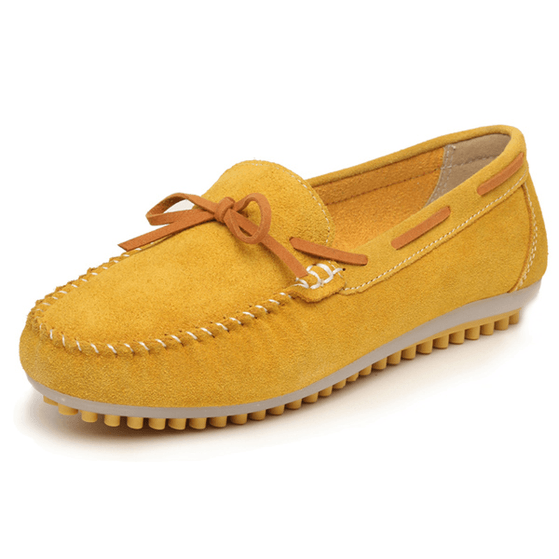 Women Casual Flat Shoes Lace up round Toe Flats Soft Sole Flat Loafers - MRSLM