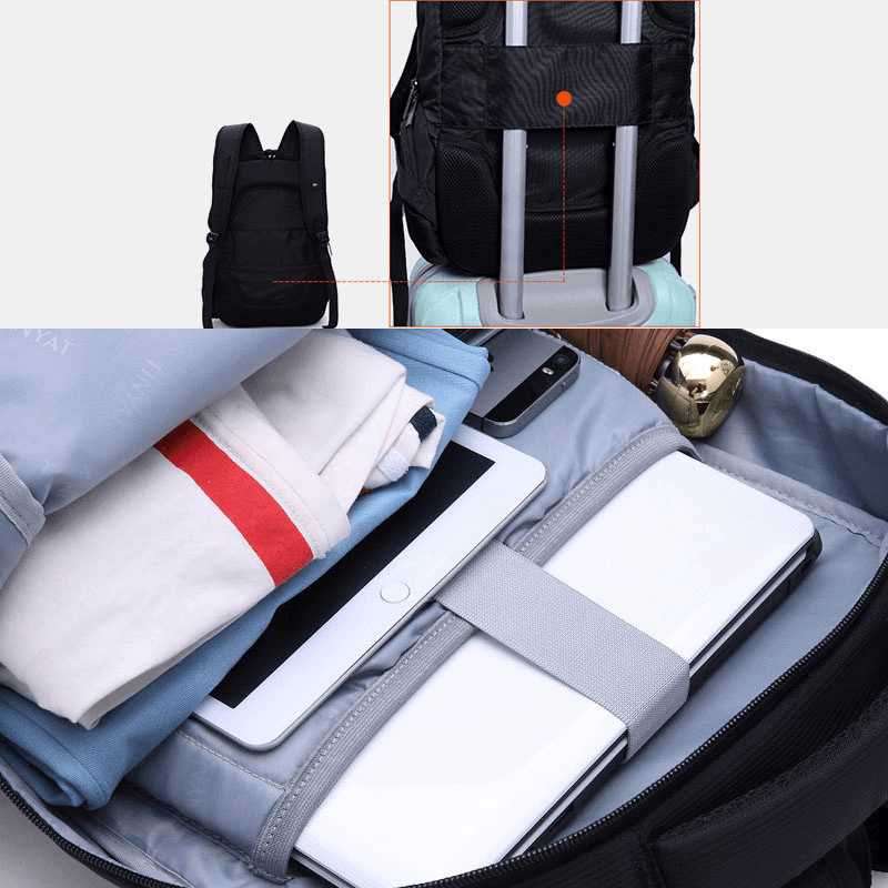 Men Large Capacity Waterproof Light Weight Business Backpack Laptop Bag for Outdoor - MRSLM