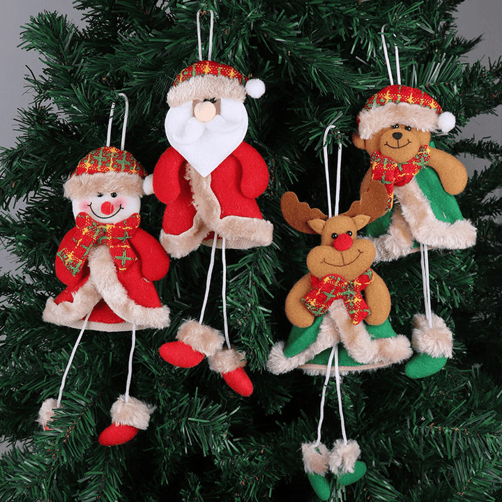 Christmas Decorations Christmas Tree Elk Doll Santa Snowman Ornaments New Year Decoration - MRSLM