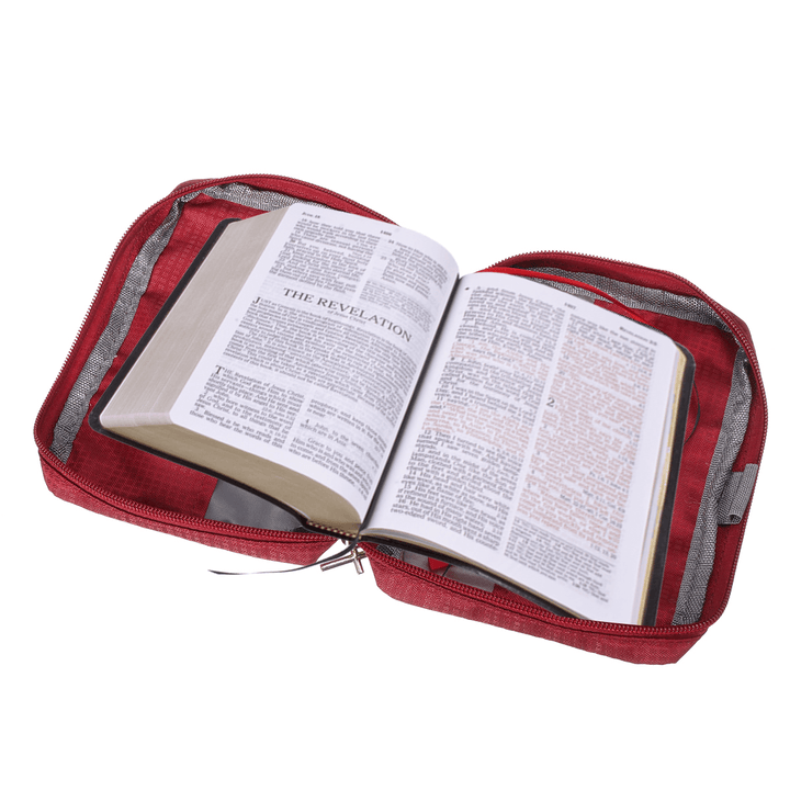 Large Bible Study Book Holy Cover Case Carry Bag Study Book Protective Canvas Handbag - MRSLM