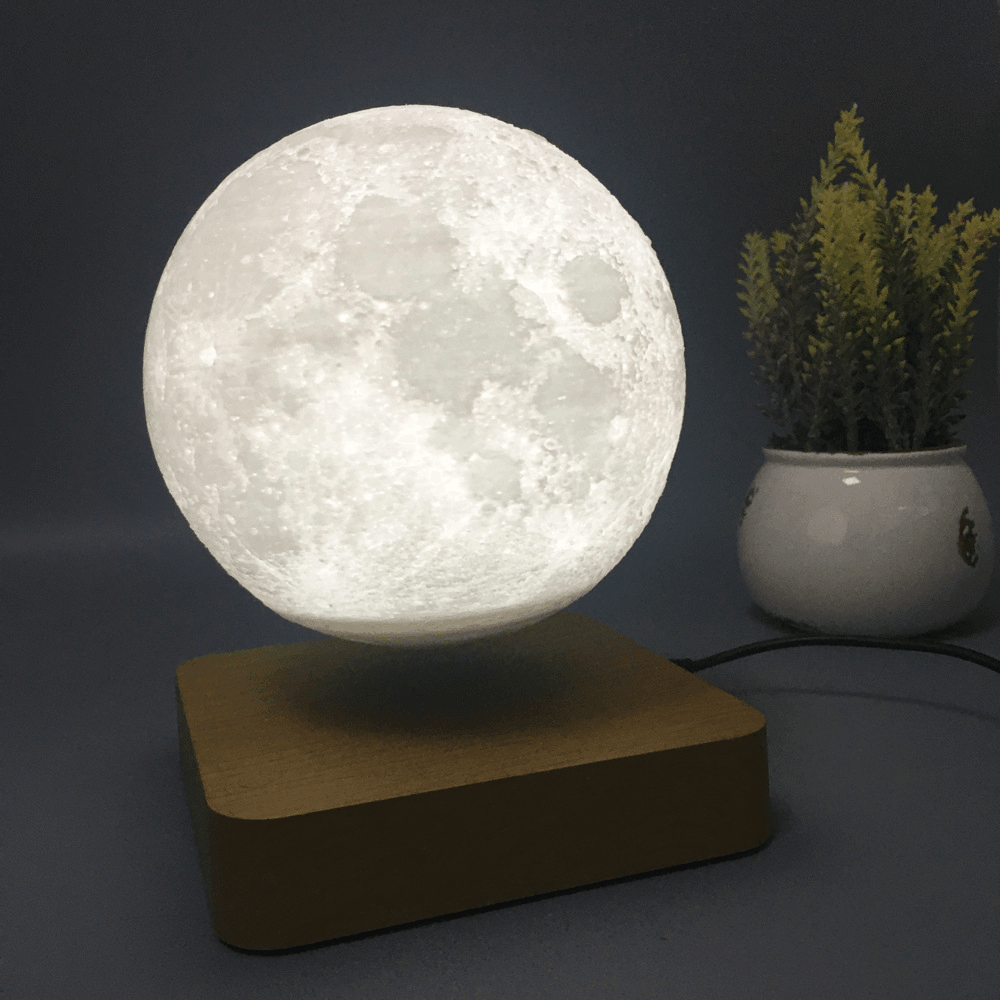 Magnetic Levitation LED Touch 3D Print Light Bedroom Moon Night Lamp Valentine'S Day Birthday Gifts Home Decoration Night Light - MRSLM