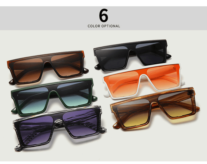 Square Fashion Sunglasses Gradient Catwalk Outdoor Trend Sunglasses - MRSLM