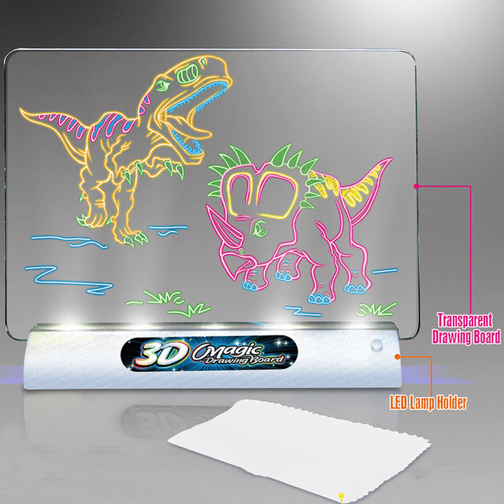 Children'S Luminous 3D Drawing Writing Board - MRSLM