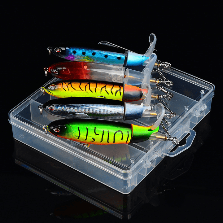 PROBEROS 5 Pcs 110/145Mm Fishing Lure Rotation Artificial Fishing Hooks Fishing Hard Bait - MRSLM