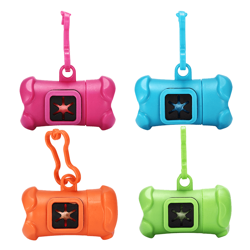 Portable Bone Shape Pet Dog Pick-Up Bags Pooper Toilet Plastic Bag Poop Picker Pet Supplies - MRSLM