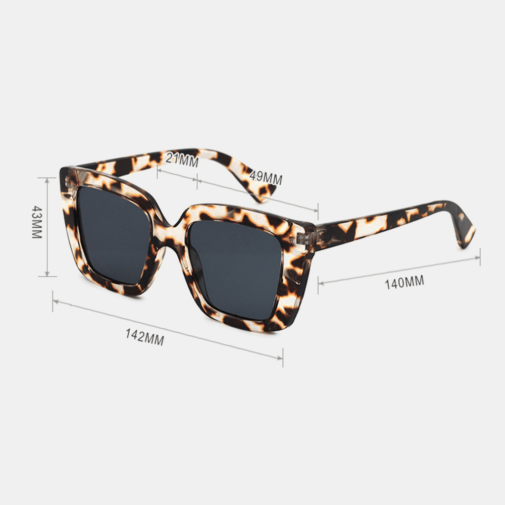 Unisex Leopard Thicken Full Frame Casual UV Protection Polarized Sunglasses - MRSLM