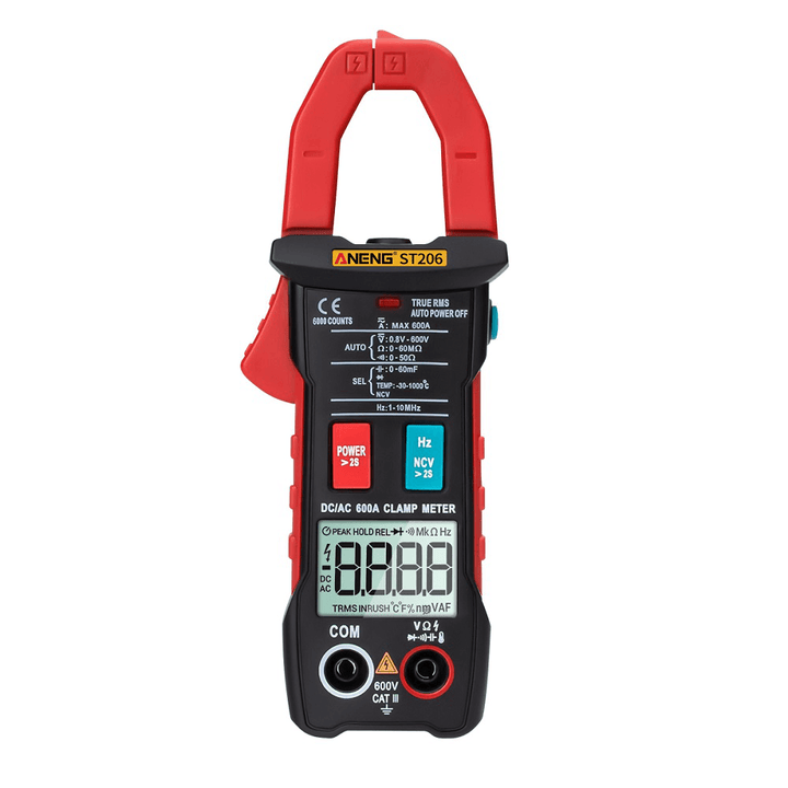 ANENG ST206 Digital Multimeter Clamp Meter 6000 Counts True RMS Amp DC/AC Current Clamp Tester Meters Voltmeter - MRSLM