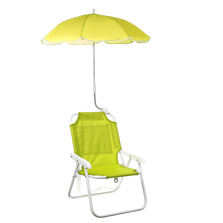 Outdoor Child Beach Chair Folding Chair with Umbrella and behind Pocket - MRSLM