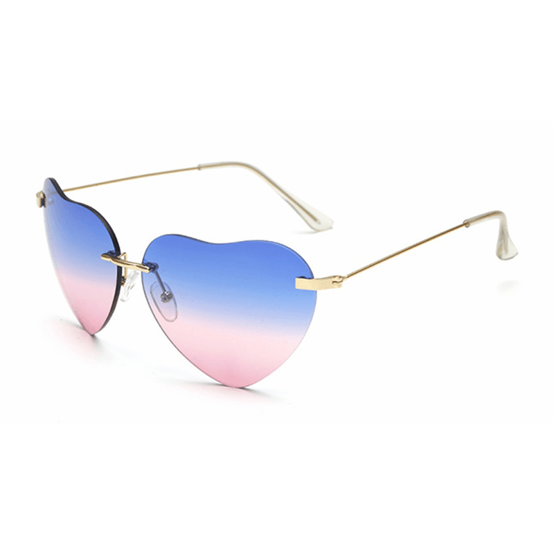 Woman Fashion Heart Shaped UV400 Sun Glassess Casual Outdooors Party Eyewear - MRSLM