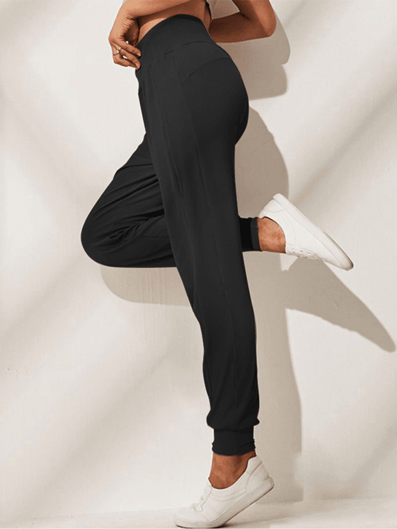 Solid Fitting Side Pockets Daily Leisure Pants - MRSLM