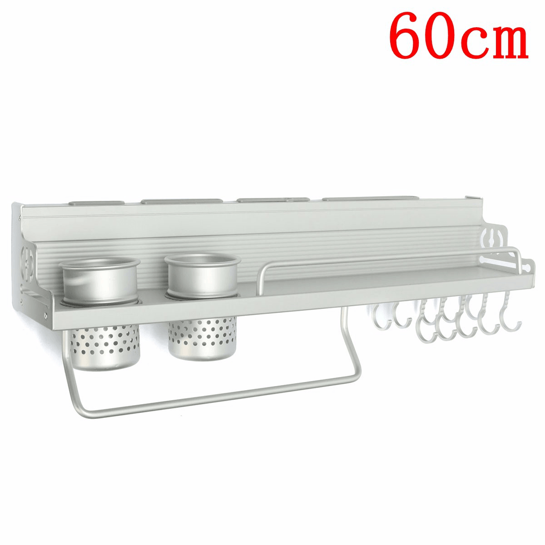 Multifunction Kitchen Pan Storage Rack Organizer Holder Hooks Spice Shelf - MRSLM