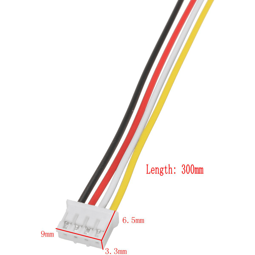 Excellway® 10 Sets Mini JST 2.0Mm PH 4Pin 26AWG Male Female Connector Plug Wire Cables 300Mm - MRSLM