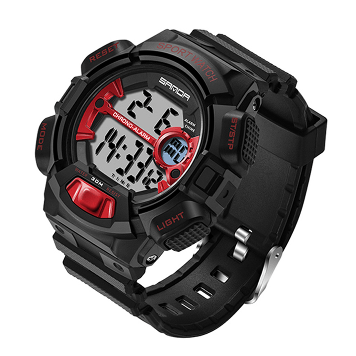 SANDA 319 Digital Watch Luminous Display Calendar Alarm Stopwatch Watch Outdoor Sport Watch - MRSLM