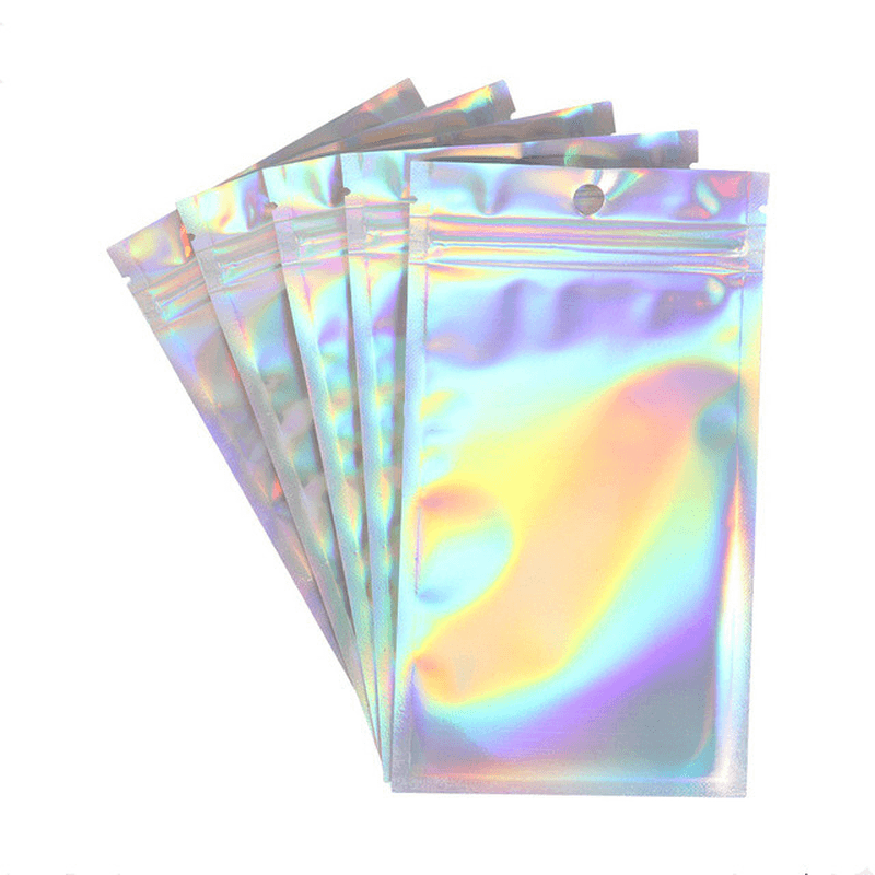 8 Sizes 20Pcs Pack Plastic Bag Aluminum Foil Hologram Food - MRSLM