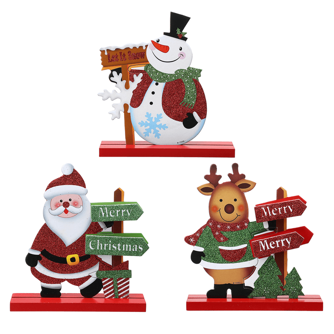 Old Man Snowman Elk Christmas Ornaments Room Table Home Decorations - MRSLM