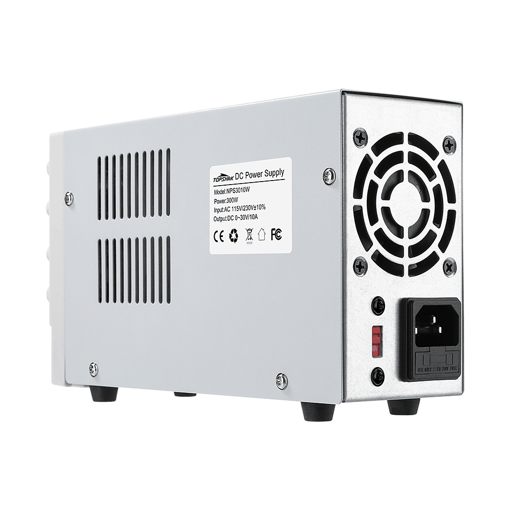 Topshak NPS3010W 110V/220V Digital Adjustable DC Power Supply 0-30V 0-10A 300W Adjustable Laboratory Switching Power Supply US/UK Plug - MRSLM