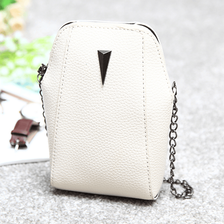 Woman PU Crocodile Pattern Chain Bag Phone Bag Clutch Bag Crossbody Bag - MRSLM