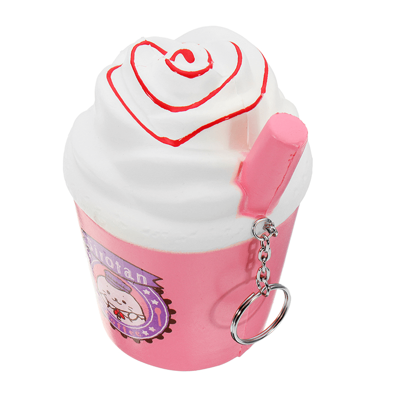 Ice Cream Tea Cup Squishy Kawaii Squeeze Toy 10Cm Sweet Slow Rising for Girls - MRSLM