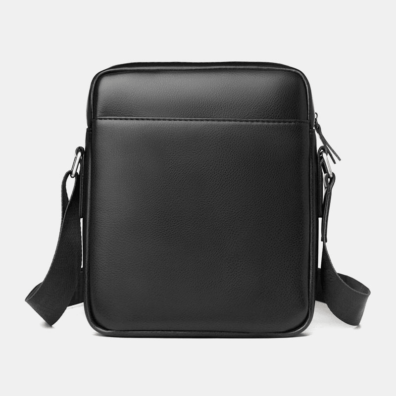 Men PU Leather Multi-Compartments Wear-Resistant Crossbody Bag Shoulder Bag Business Casual 6.3 Inch Phone Bag - MRSLM