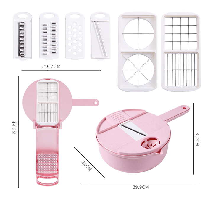 9 in 1 Multifunctional Easy Food Chopper Cutter Vegetable Cutter Blender Chopper Slicer - MRSLM