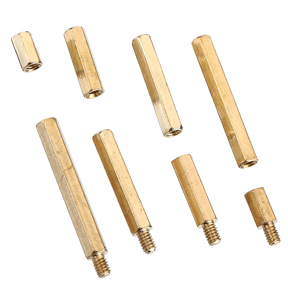 Suleve M2BH1 320Pcs M2 Male-Female Brass Hex Column Standoff Support Spacer Pillar for PCB Board - MRSLM