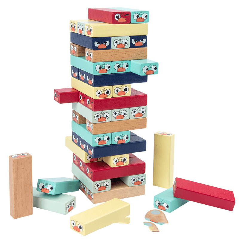 Children'S Wooden Animals Stacked on Top of Each Other - MRSLM