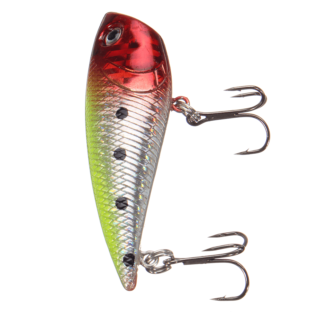 ZANLURE 7Cm Topwater Popper Freshwater Floating Fishing Lure Bass Bait Tackle Crankbait - MRSLM