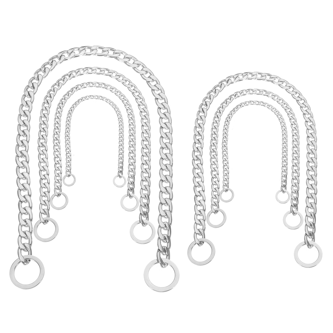 13Mm Silver Cut Curb Cuban Link Stainless Steel Dog Chain Pet Collar - MRSLM