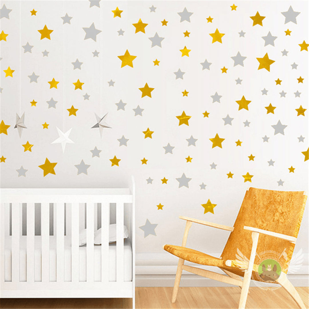 Removable Vinyl Stars Wall Sticker Window Sticker Home Nursery Room Kids Shop Art Decor - MRSLM